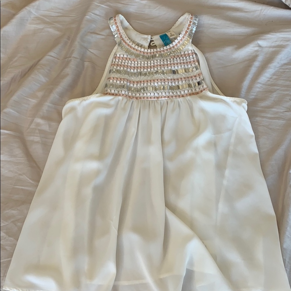 Sparkle chiffon white top